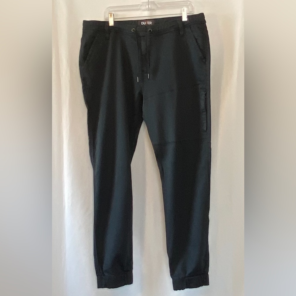 DU/ER Teal Mens Performance Denim Pull On Jogger Chino Pants 38X29 Outdoor